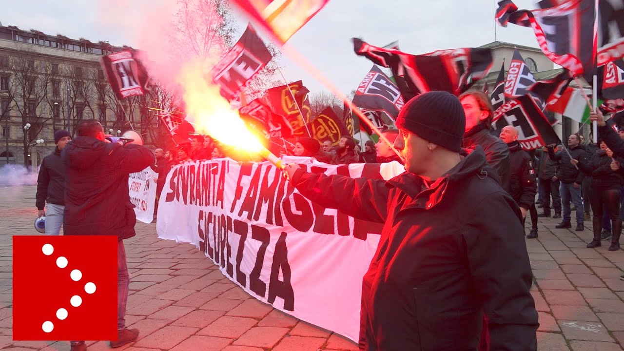 Forza Nuova in piazza a Milano, manifestazione all'Arco della Pace