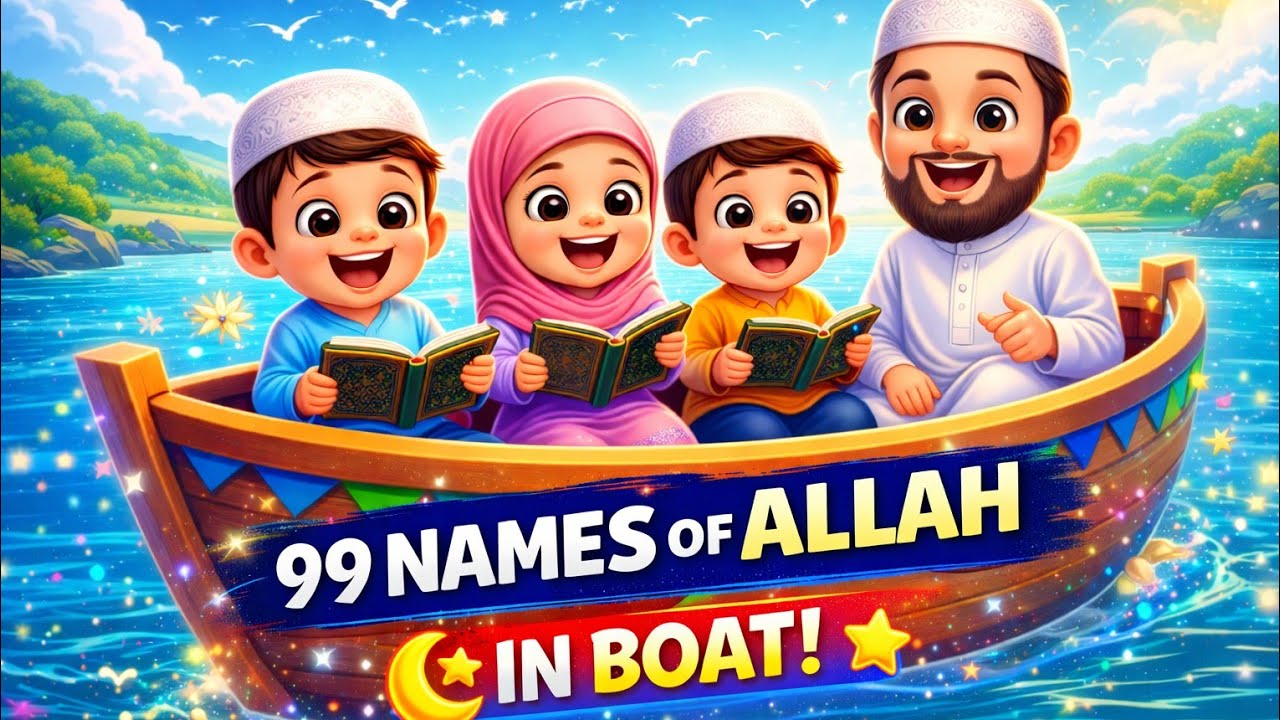 99 Names of Allah for Kids | Beautiful Islamic Nasheed | Learn Allah Names with Kids
