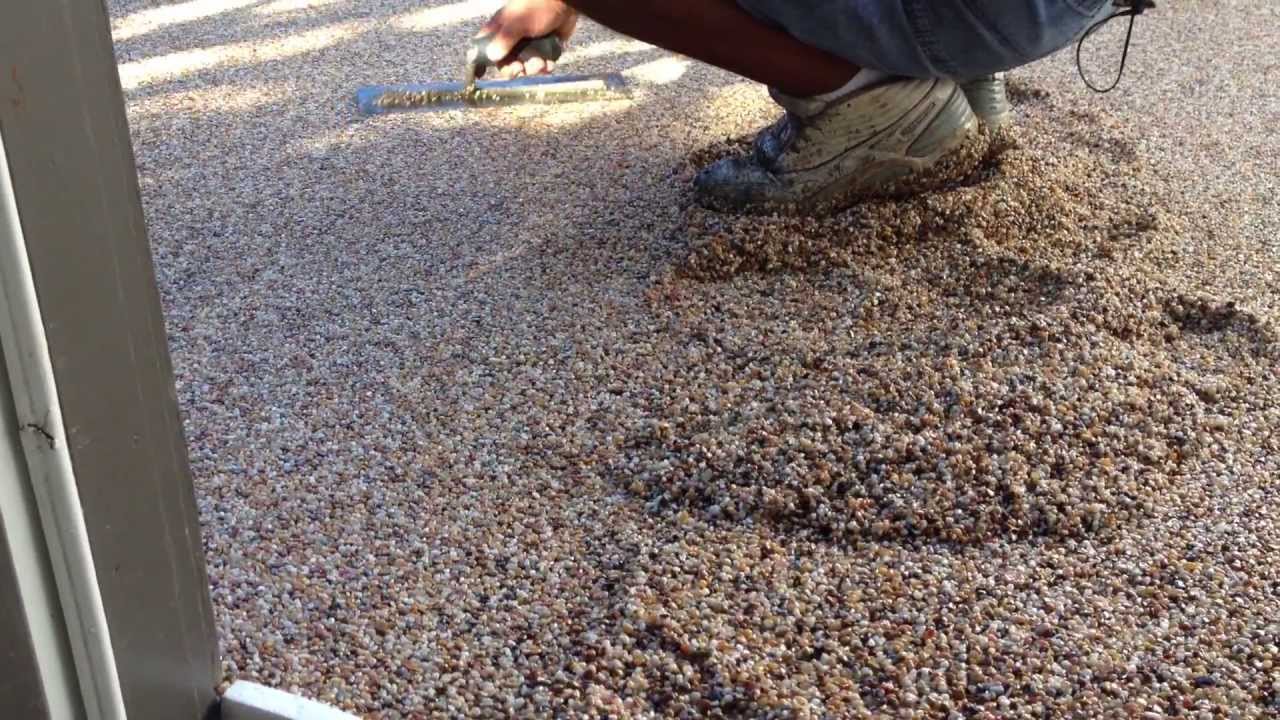 Pebbletec floor system installation | 800-758-6266 | Los Angeles Decorative Concrete Floors
