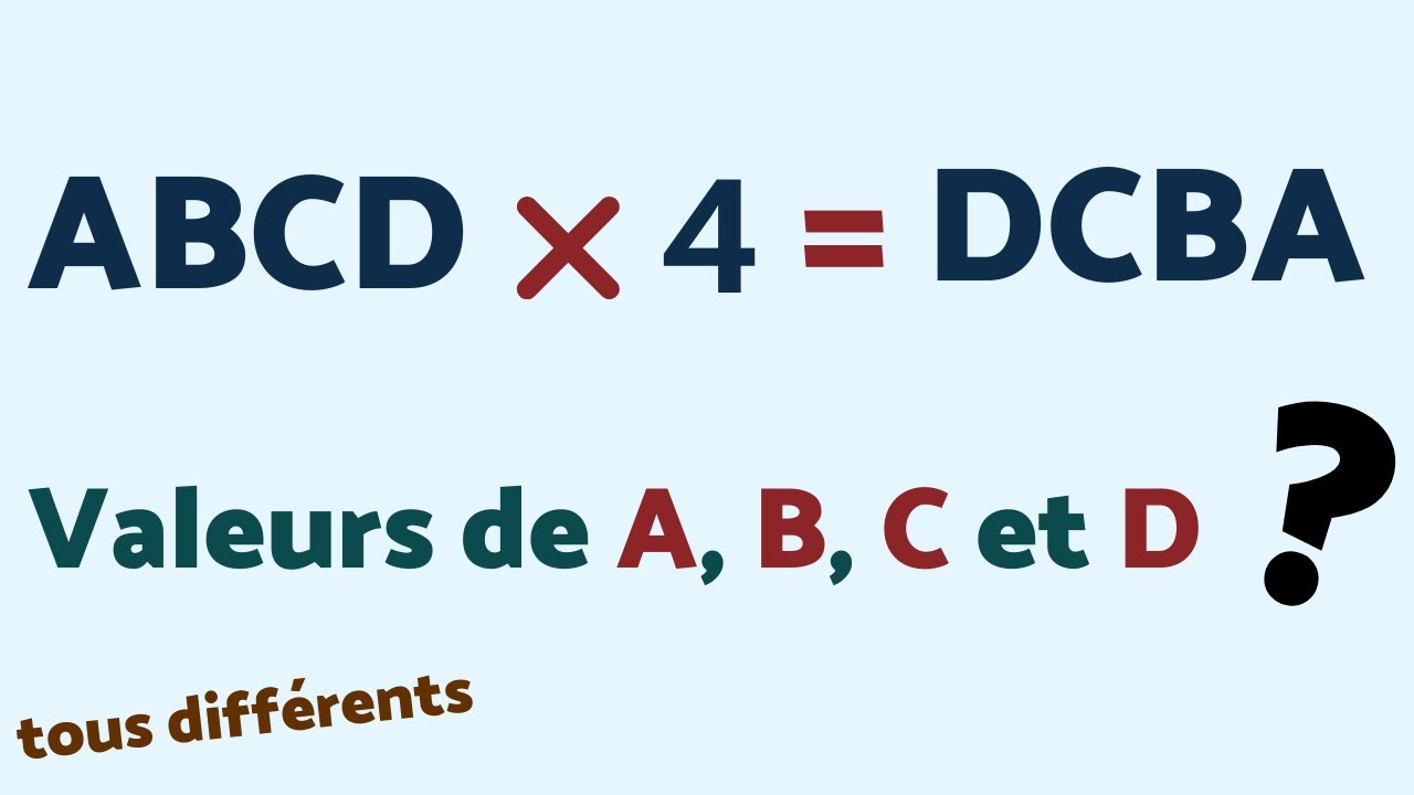 ABCD × 4 = DCBA 🤨