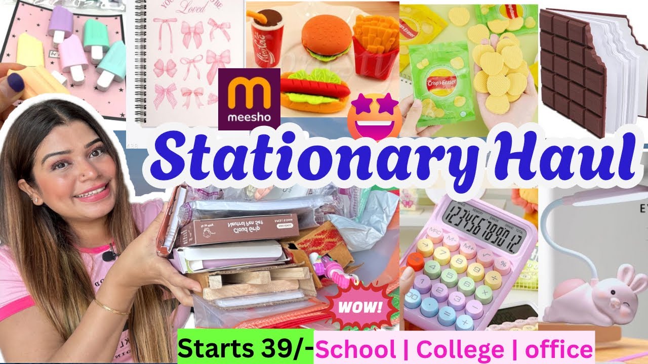 15+ Meesho Stationery Haul Starting ₹39🔥 | Best meesho Stationery Haul | Back to School Stationery