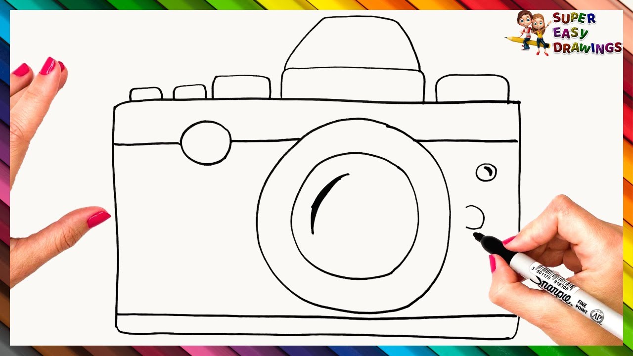 How To Draw A Camera Step By Step 📷 Camera Drawing Easy