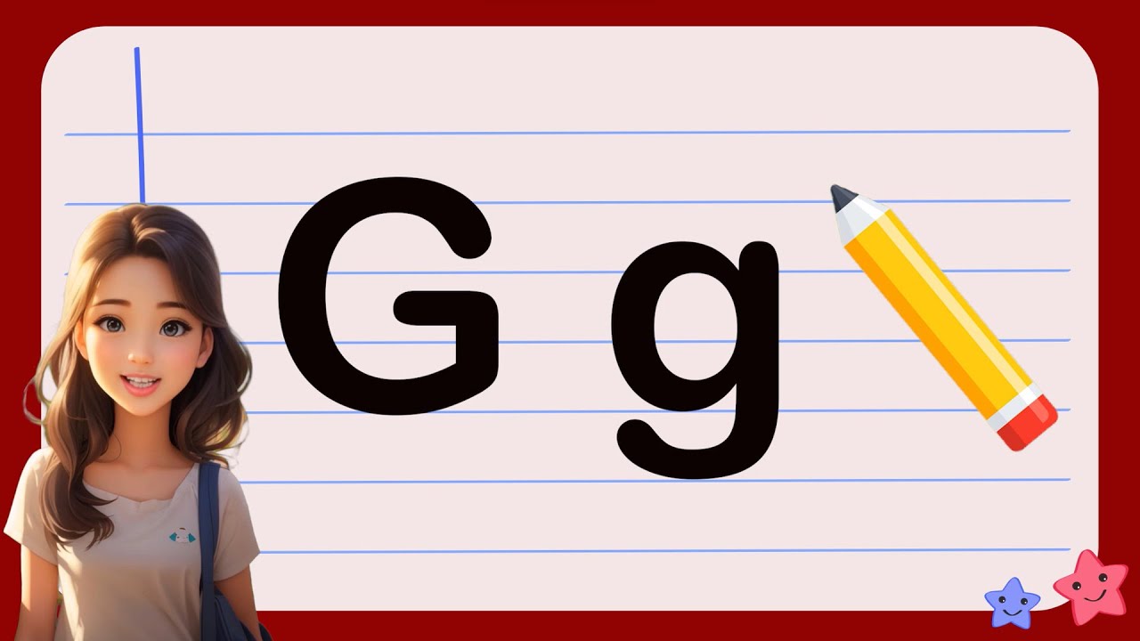 حرف (G) تعليم كتابة حرف (G) باللغة الانجليزية للاطفال | تعليم كتابة الحروف الإنجليزية للأطفال |
