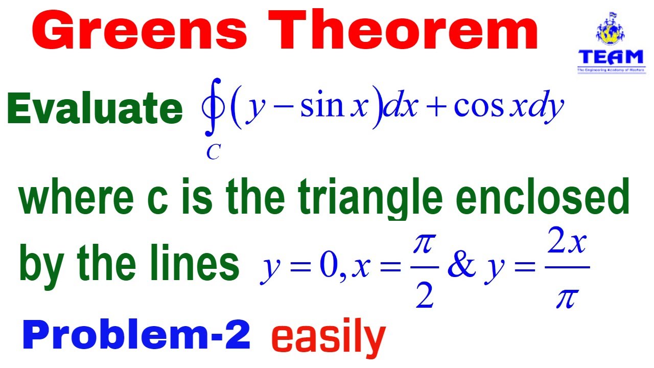 Applications of Green's Theorem/Problem-2 on Green's Theorem  in triangle