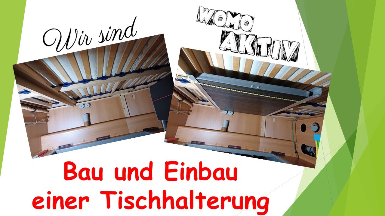 Wohin mit dem Campingtisch in der kleinen Wohnmobilgarage ?  Bau einer Halterung  #camper #womoaktiv