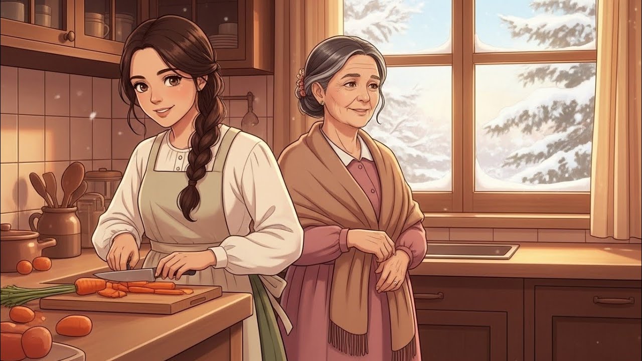 Snowfall at Dusk | A Cozy Village Evening with Lentil Soup ❄️🥣 | Ghibli-Style ASMR Slow Living