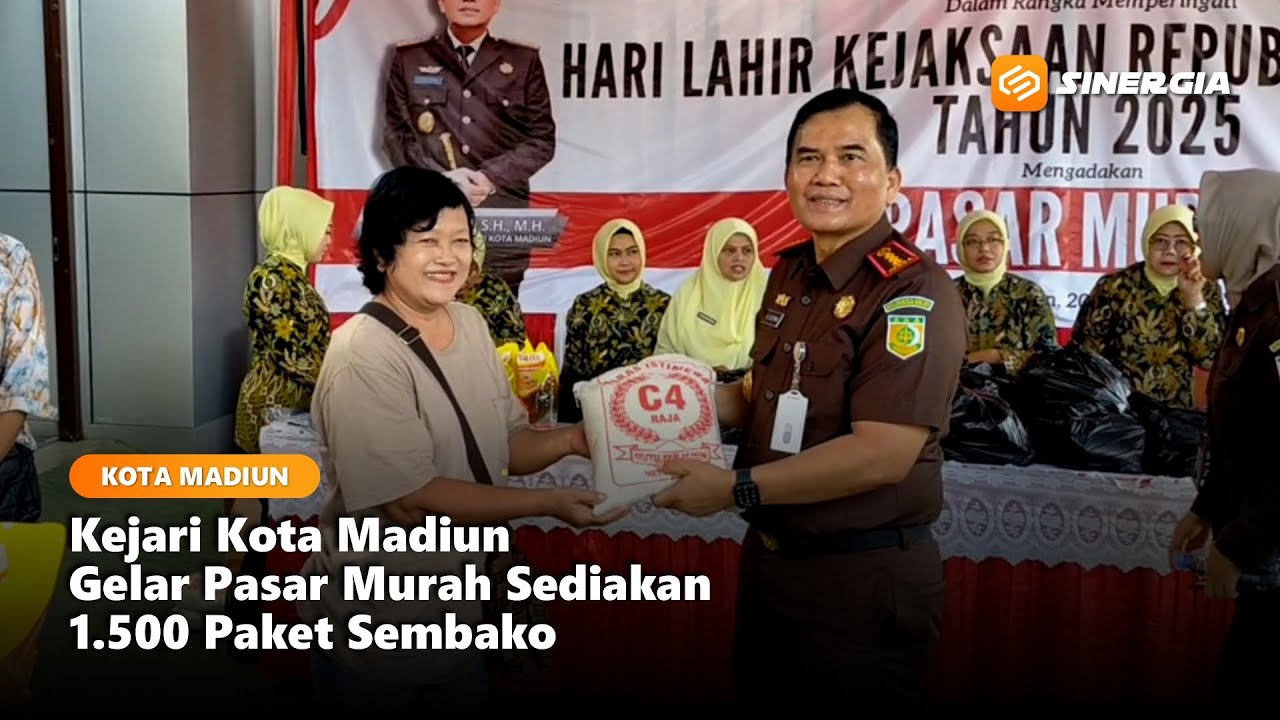 KOTA MADIUN - Kejari Kota Madiun Gelar Pasar Murah, Sediakan 1.500 Paket Sembako Terjangkau