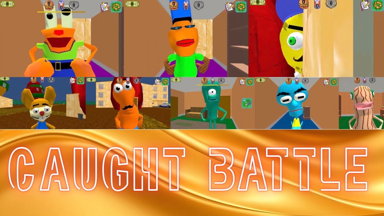 Sponge neighbor escape caught battle