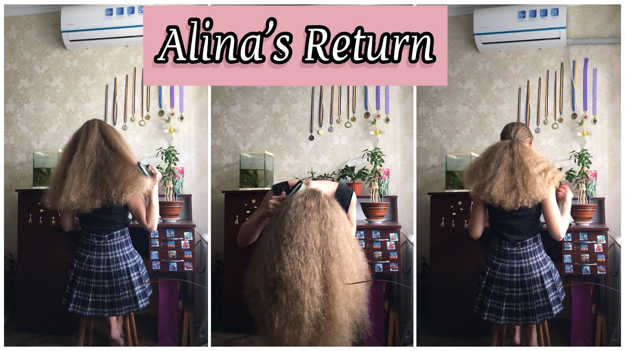 Alina’s Blonde Brushed Curls from behind