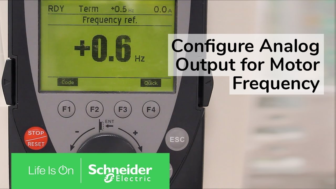 Configuring Analog Output for Motor Frequency on Altivar 61 & 71 | Schneider Electric Support