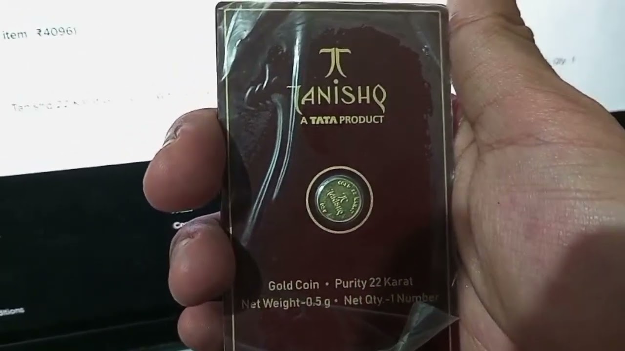 0.5 gram 22 karat gold coin by Tanishq
