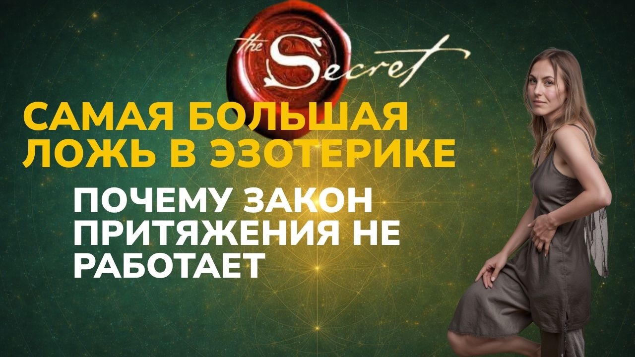 САМАЯ БОЛЬШАЯ ЛОЖЬ В ЭЗОТЕРИКЕ: ПОЧЕМУ ЗАКОН ПРИТЯЖЕНИЯ НЕ РАБОТАЕТ