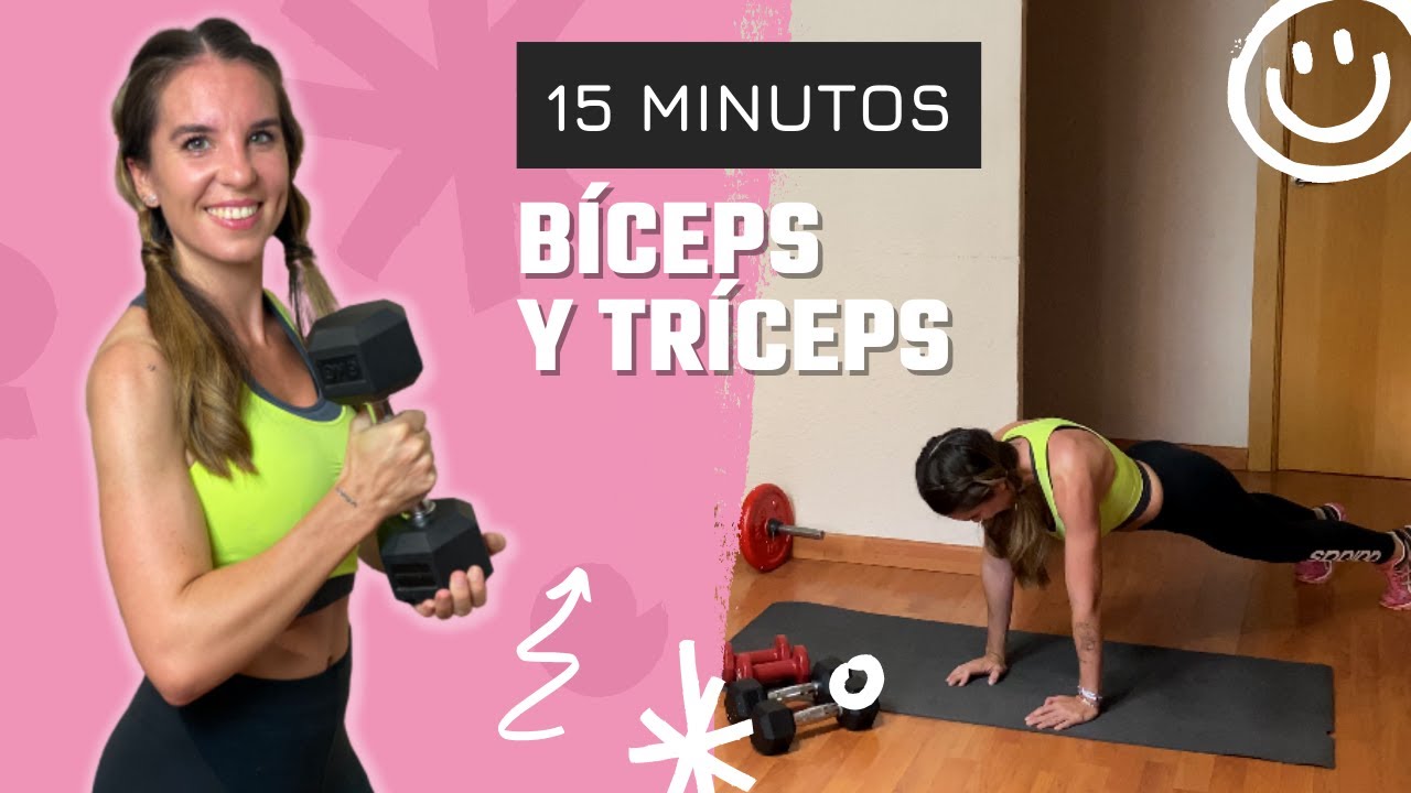 15 MIN BÍCEPS Y TRÍCEPS | Rutina brazos fuertes en casa | workout at home