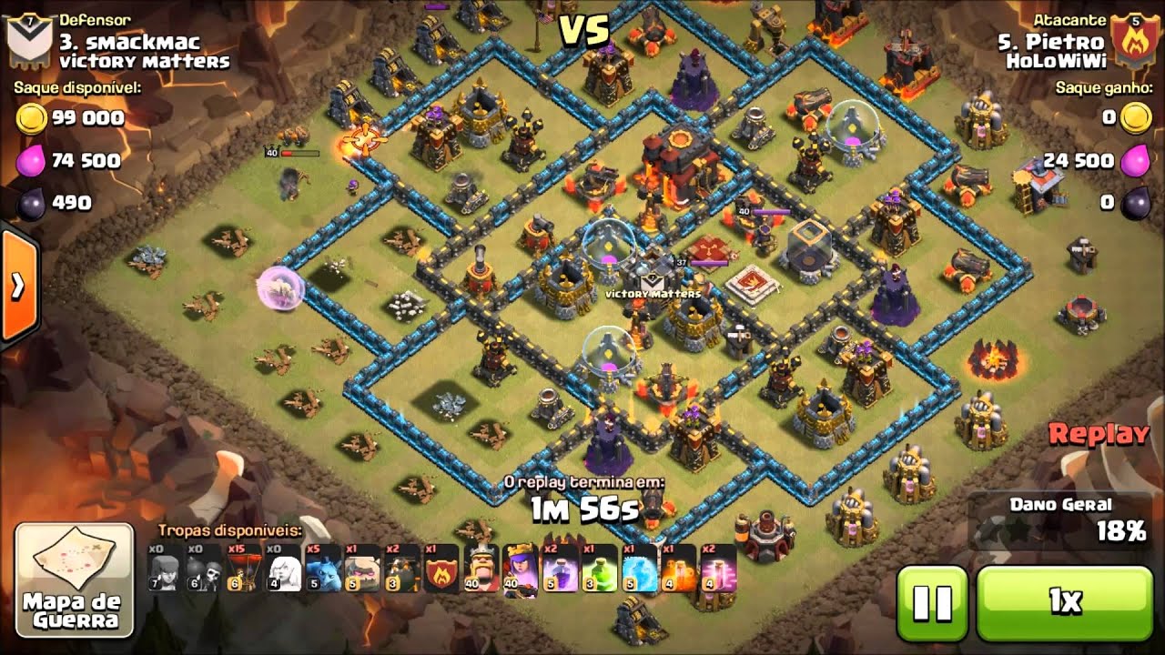 HoLoWiWi - Player marinaul - War 075 - 6 TH10 3 Stars against victory matters