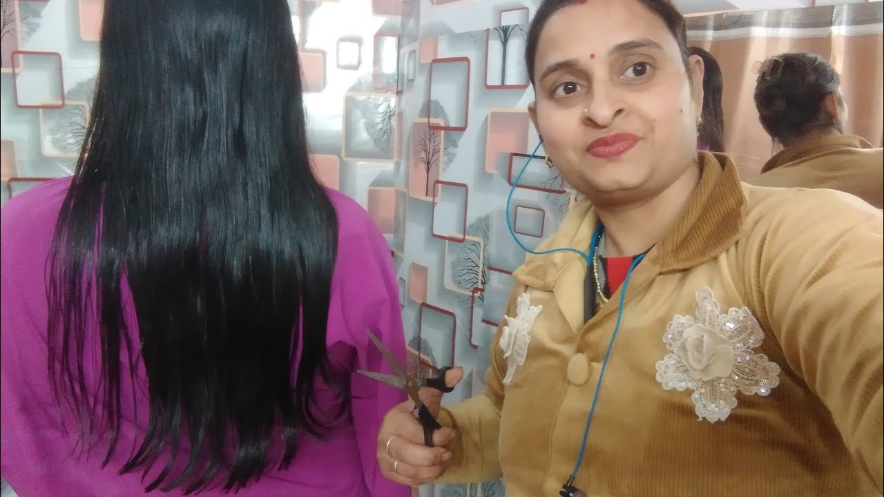Long hair U ✂️ cutting # full vlog  #  hair cutting vlog 