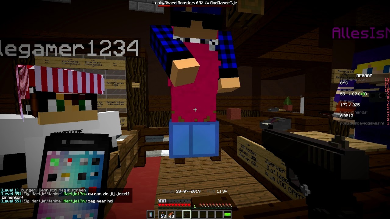 MET PISTOOL DOOR STEDEN LOPEN! wat gebeurt er? - Minetopia 2019 /57