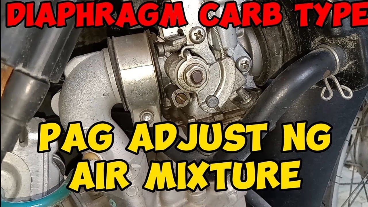 PAANO MAG ADJUST NG AIR MIXTURE NG DIAPHRAGM CARB TYPE SUZUKI SMASH | PAANO MAG TUNO CARBURATOR