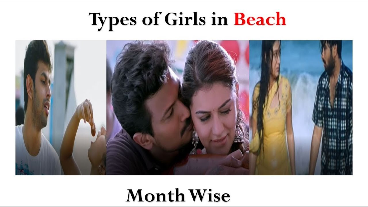 Types of Girls in Beach Month Wise