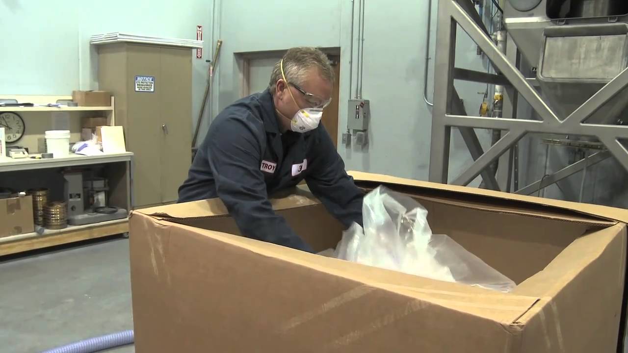 Transfer glass bubbles from a box