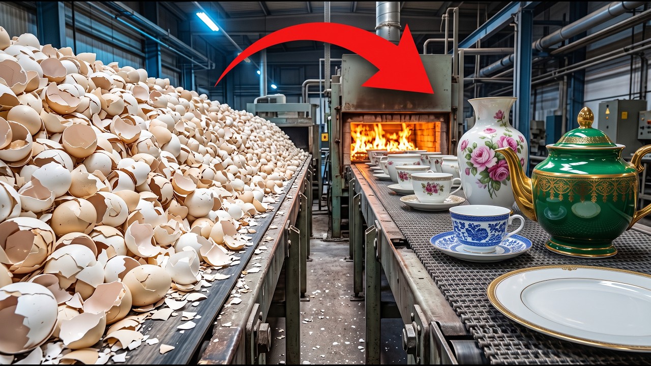 C&oacute;mo se hace, a partir de RESIDUOS DE C&Aacute;SCARA DE HUEVO, la PORCELANA EXCLUSIVA en la F&aacute;brica
