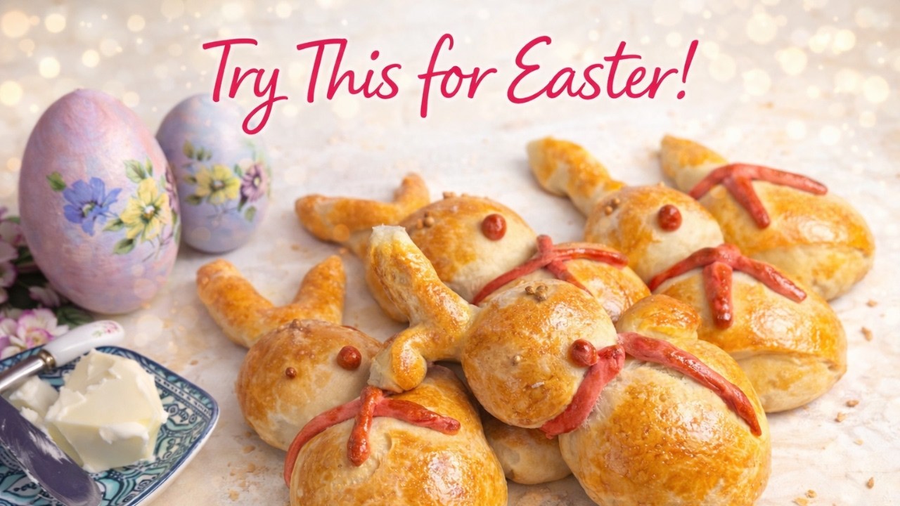 Soft & Fluffy Easter Bunny Bread 🐰 ASMR Baking | Easy Milk Bread Recipe