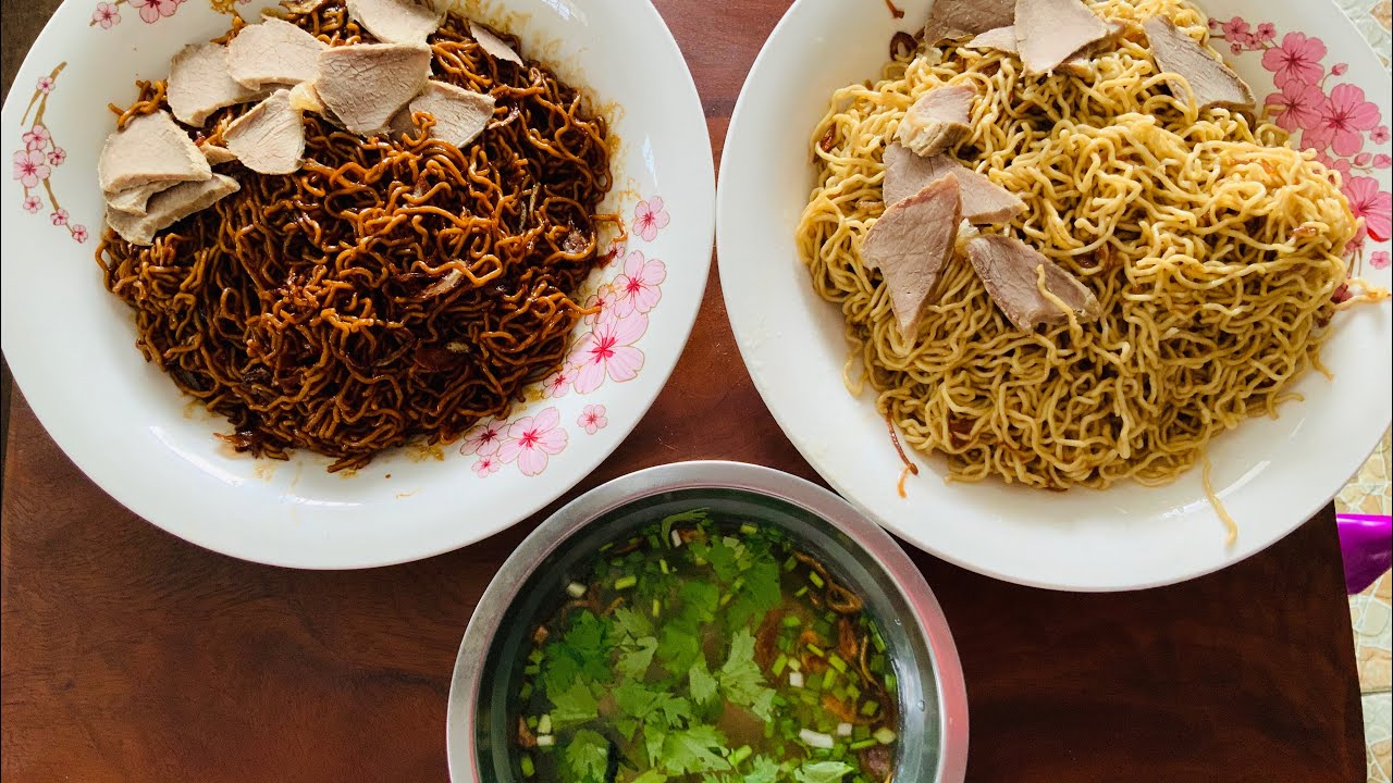 Kampua Kosong & Kampua Kicap Sibu Signature Dish local hawker style homemade dish 干盘面