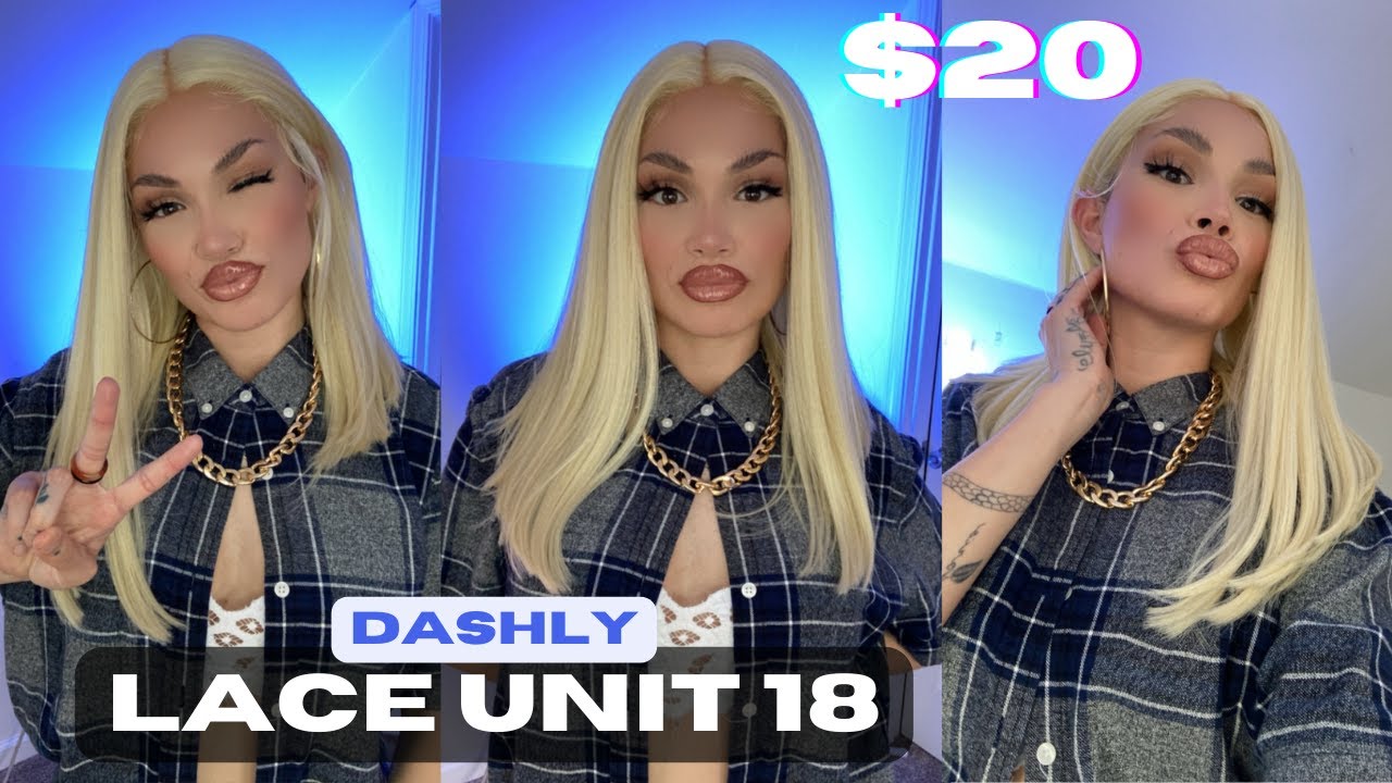 $20 Synthetic 613 Blonde Bob Wig - Sensationnel Dashly Lace Unit 18 - Cute Summer look