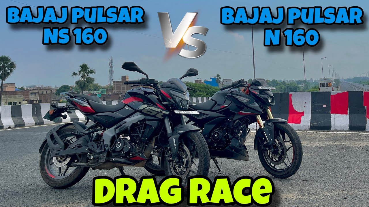 Pulsar ns160 vs n160 drag race||ns160 vs n160 mileage test 2024||n160 vs ns160 new model comparison😱