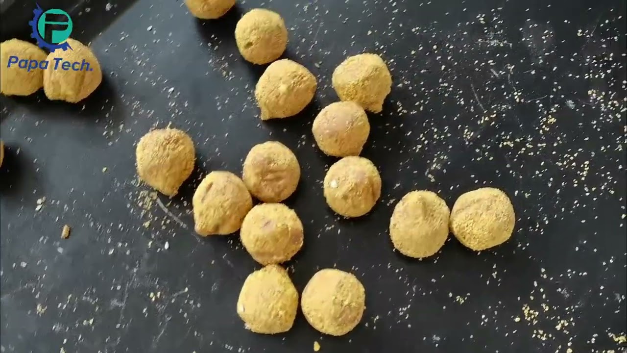 Small filled date ball making machine with bread crambs coating machine