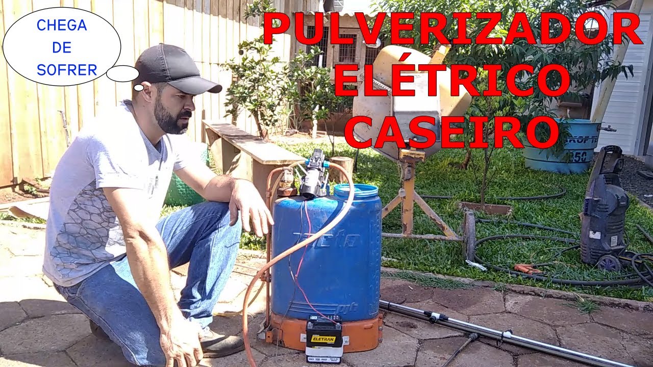 PULVERIZADOR A BATERIA CASEIRO