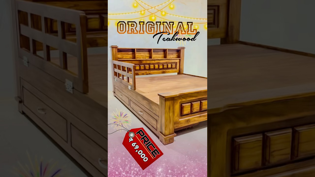 Solid Teakwood Furniture 🪵🛏️ @tonyanmak5980  #teakwood #trending #shorts