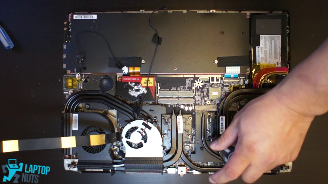 Laptop MSI GT83VR Disassembly Take Apart Sell. Drive, Mobo, CPU & other parts Removal