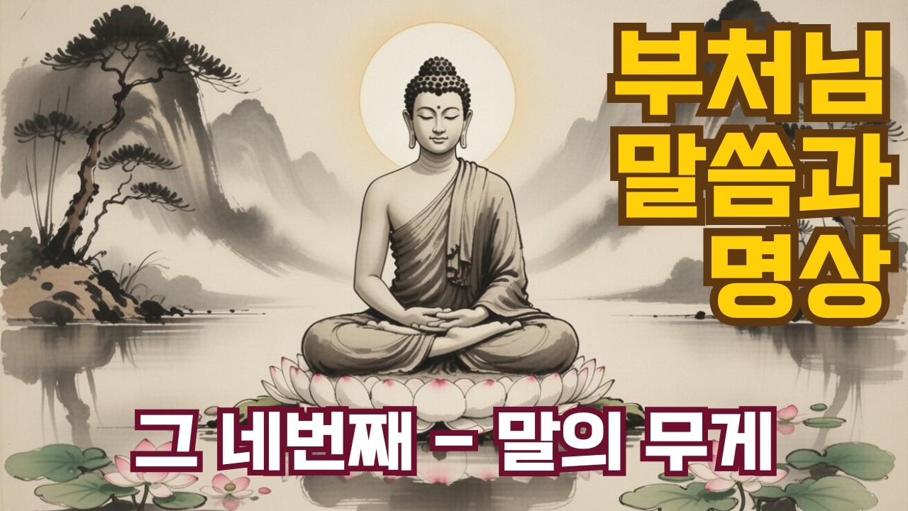 부처님 말씀과 명상 그 네번째 - [말의 무게]