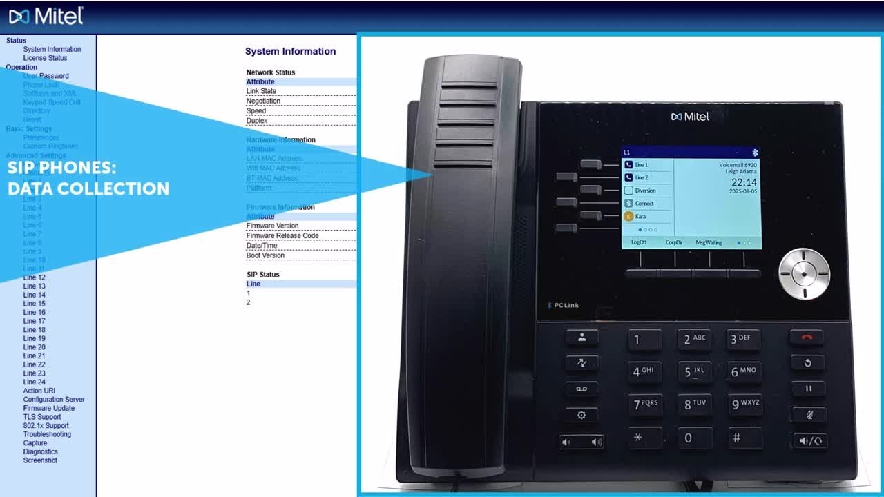 SIP Phones: Data Collection