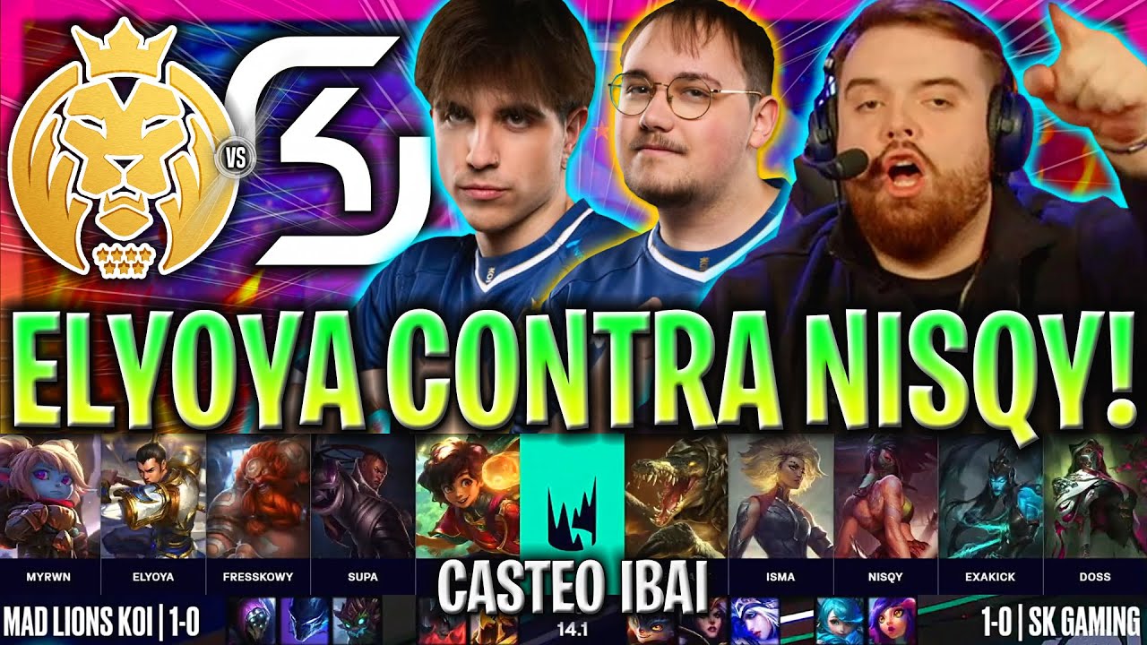 IBAI CASTEA A KOI con ELYOYA contra NISQY!🔥 - MDK vs SK LEC INVIERNO 2024 ESPAÑOL LVP