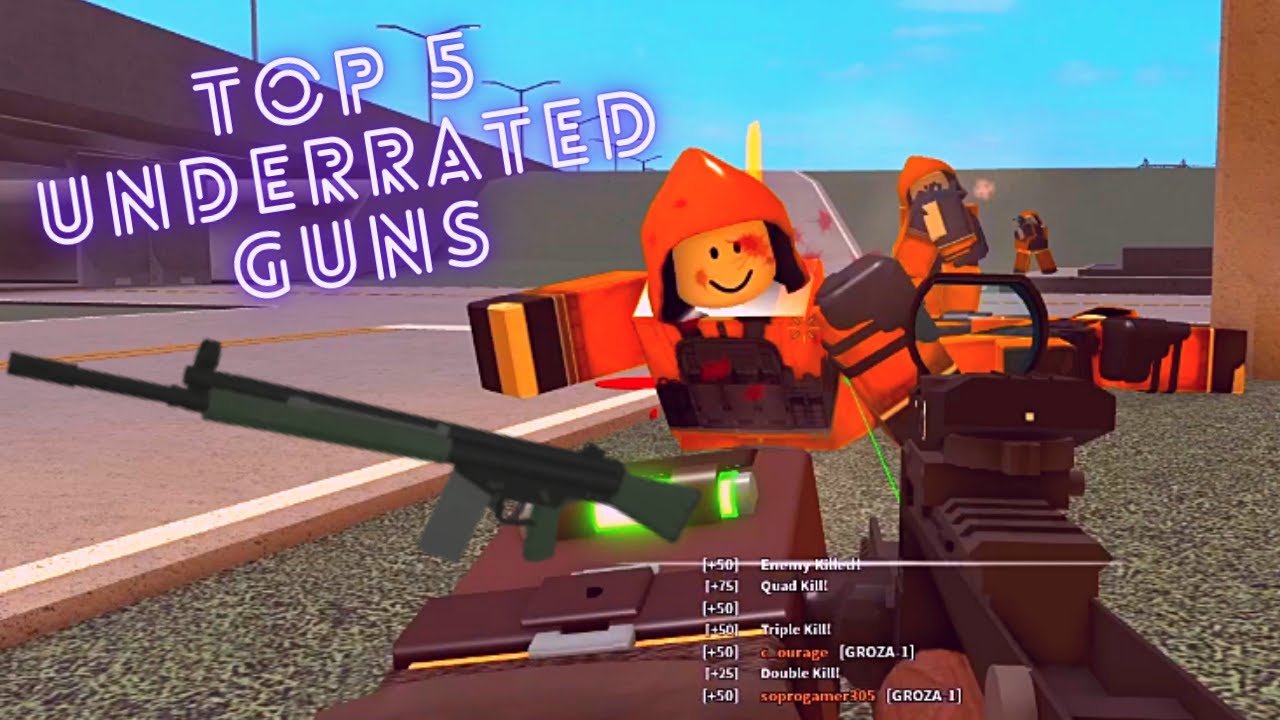 top 5 *UNDERRATED* guns in phantom forces! (Groza-1 G3 HK51B and more!)