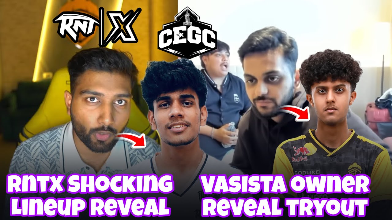 PunkK Confirmed RNTX New Lineup Player Reveal🔥 Hector Vasista Tryout 😮 SkyEsports CEGC Invite Team 