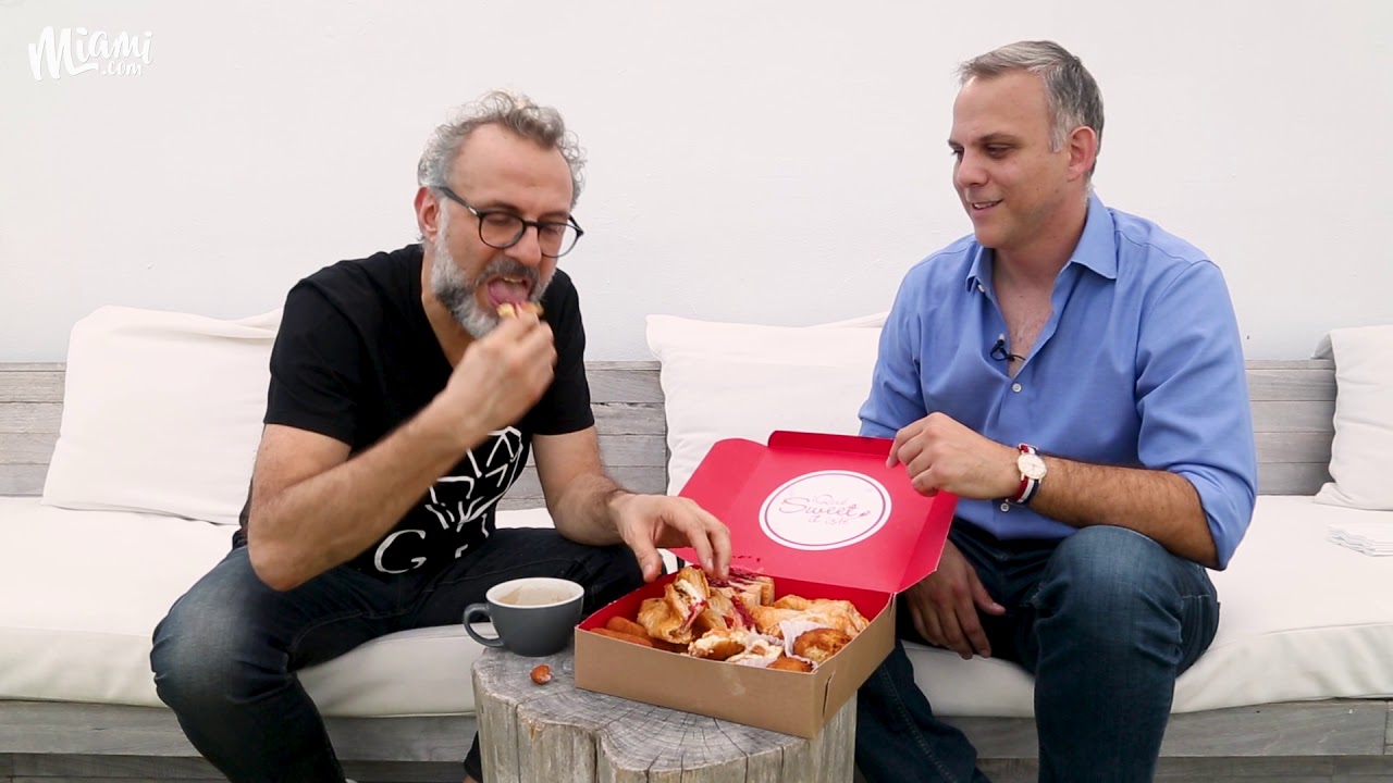 Chef Massimo Bottura tries Cuban pastries in Miami