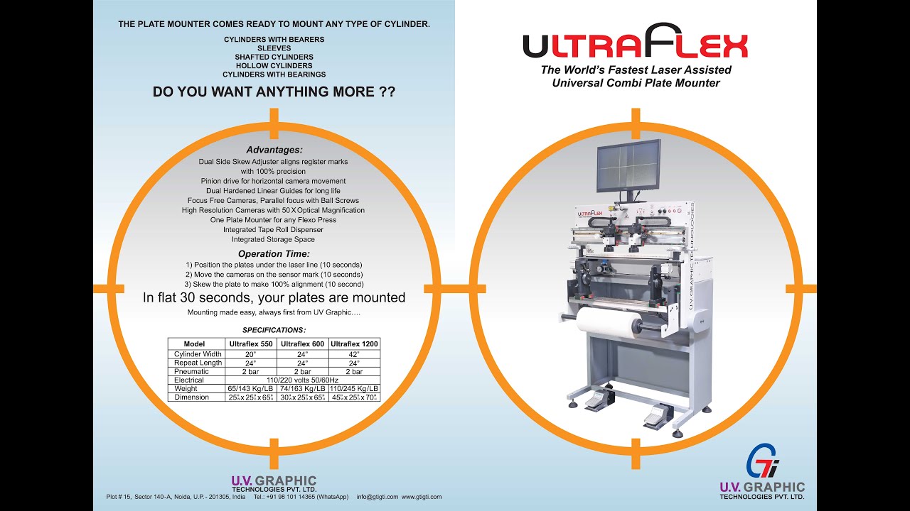 Ultraflex Video Plate Mounter