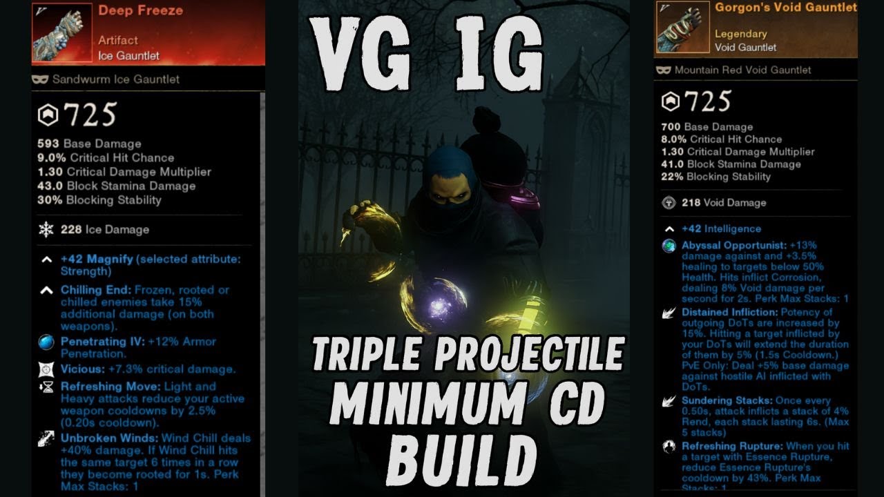 Triple projectile VG is insane!  NO CD (VG/IG light build) | New World Aeternum PvP Build.