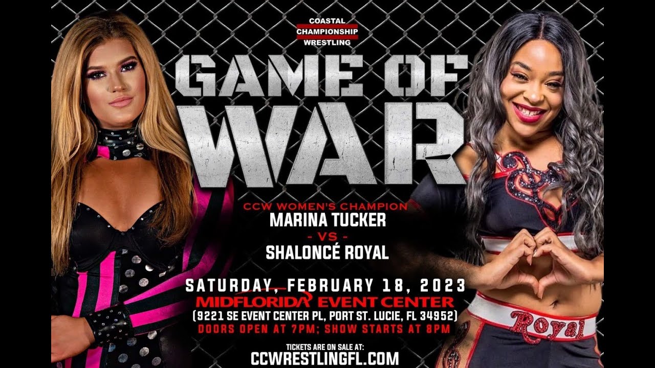 Marina Tucker (C) vs. Shalonce, CCW Women's Title Game of War, PSL, FL 2.18.23 (Full Match)