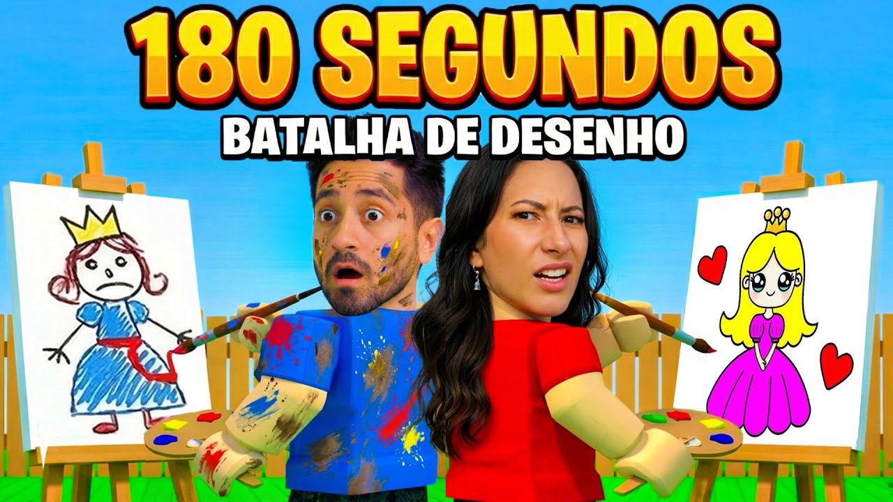 180 SEGUNDOS PARA FAZER 1 DESENHO (Batalha de Desenho - Roblox)