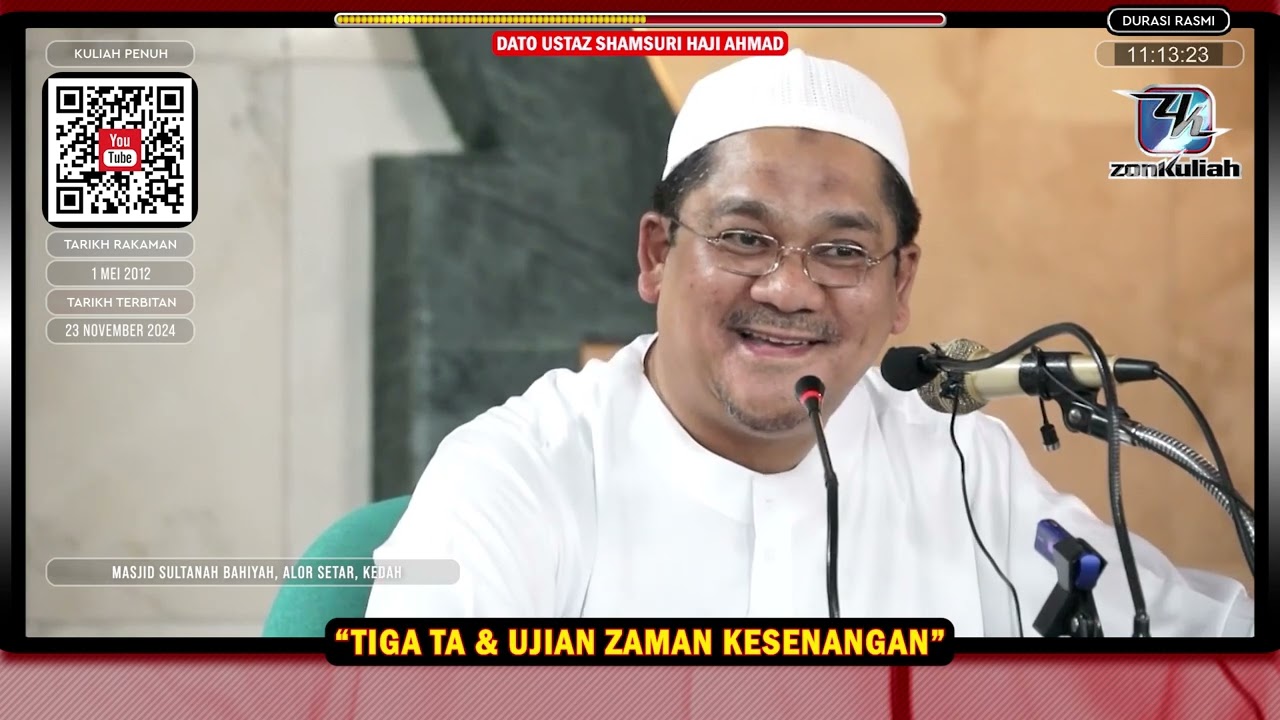 TAZKIRAH : Ujian Tiga Ta Dan Zaman Senang - Ustaz Shamsuri Ahmad