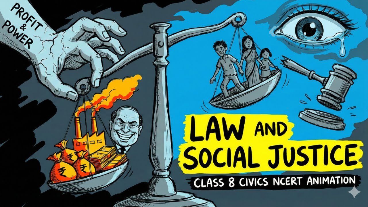 Law and Social Justice  | Class 8 Civics Chapter 8 | Whiteboard Animation | NCERT