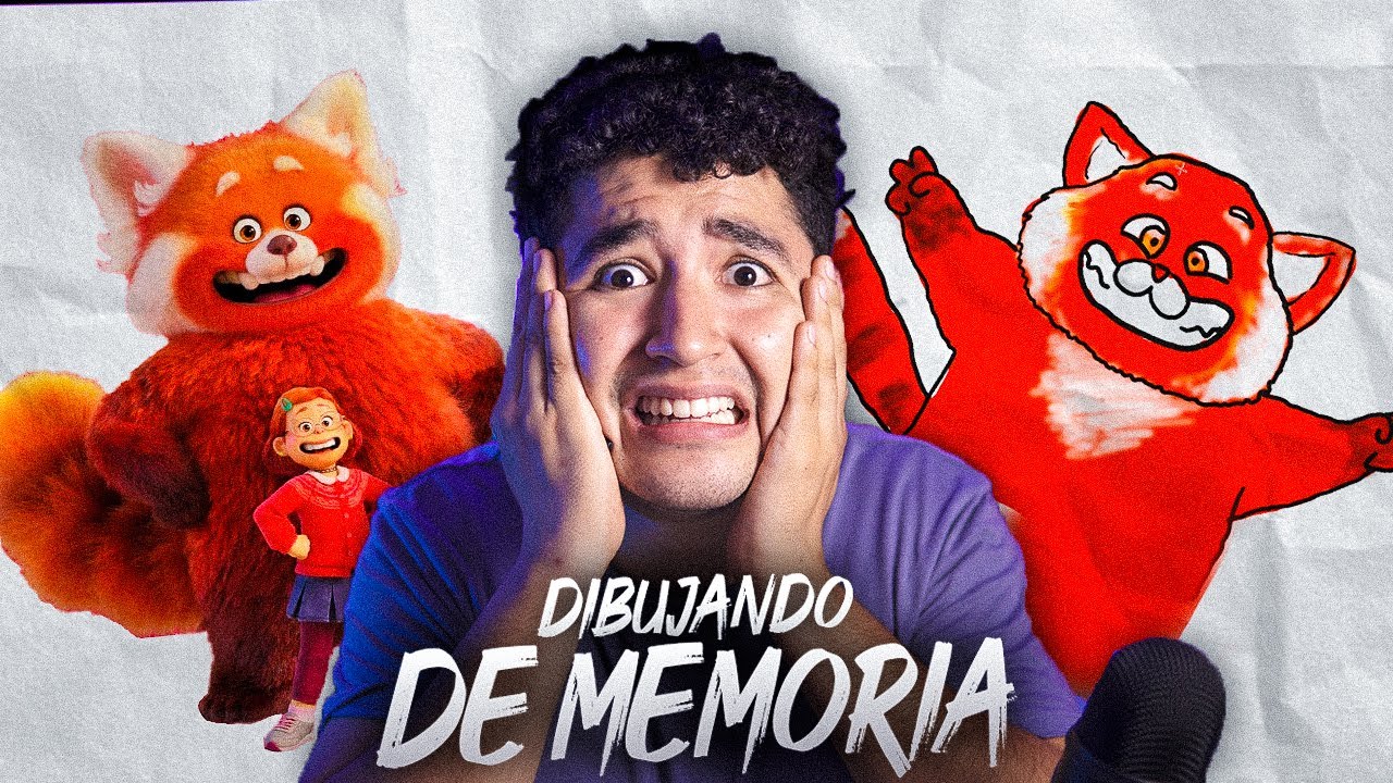 DIBUJO A LOS PERSONAJES DE TURNING RED DE MEMORIA 🔥😱 - ZAID CÓRDOVA
