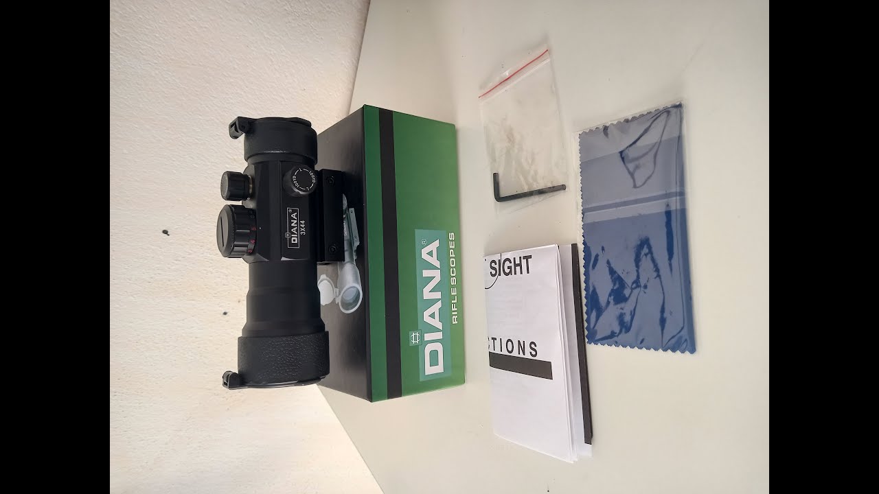 Unboxing do Red Dot da DIANA 3X44 na nitro six 6.0