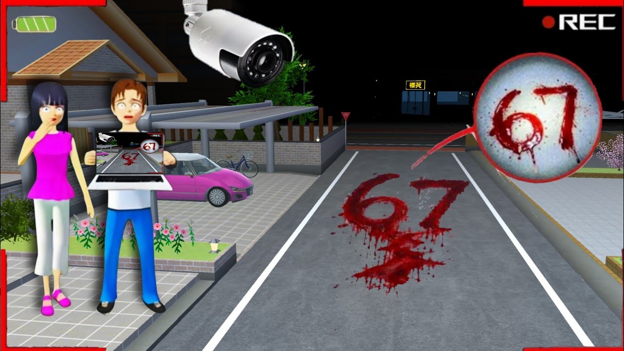 Yuta Mio Panik Saat CCTV Merekam Angka 67 Berlumuran D4R4H di Depan Rumah 😱| Sakura School Simulator