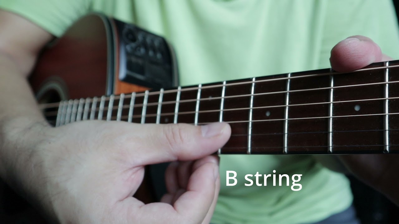 How to tune your Acoustic Guitar using the built in tuner