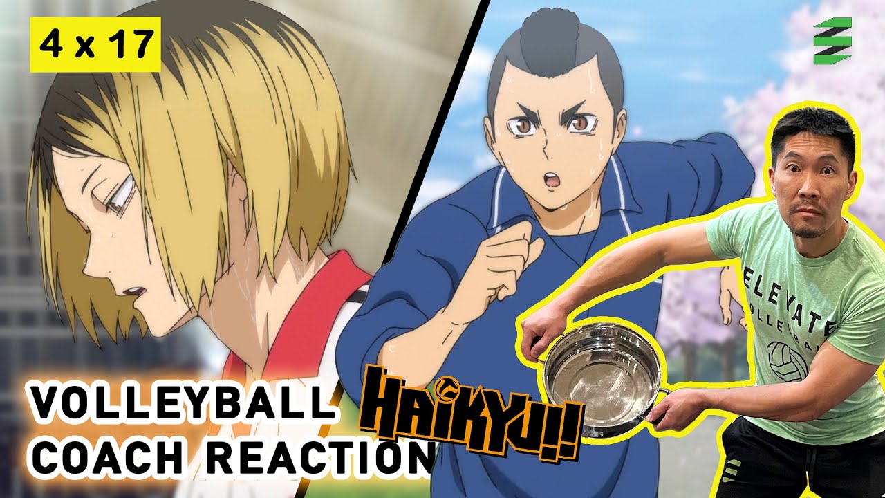 Реакция тренера по волейболу на Haikyuu S4 E17 — Кенма поднимается на новый уровень | Защита Неко...