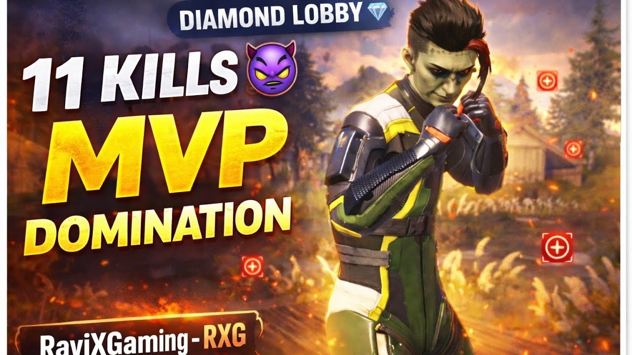 11 KILLS MVP in DIAMOND LOBBY 😈 | Squad Destroyed | BGMI Ranked Domination 🔥